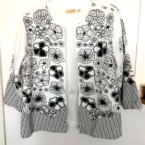 Choices Open front beaded cotton Jacket